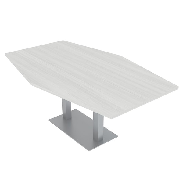 45.25 in W, 84 in L, 29 in H, Engineered Wood Top, White